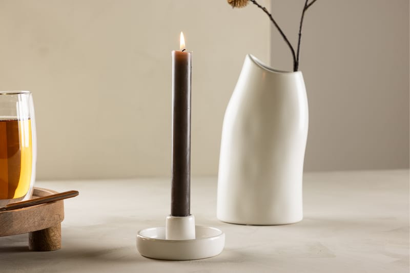 Otis Ljusstake 11x5 cm - Vit - Inredning - Ljus & dofter - Ljusstake & ljuslykta - Kandelaber & bordsljusstake