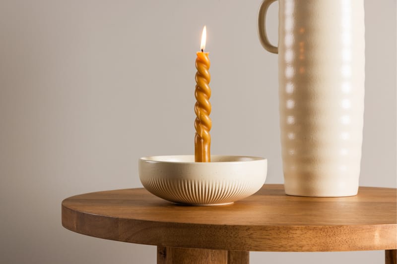 Posh Ljusstake 18x6 cm - Beige - Inredning - Ljus & dofter - Ljusstake & ljuslykta - Kandelaber & bordsljusstake