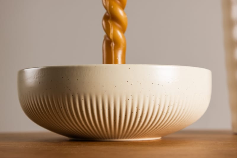 Posh Ljusstake 18x6 cm - Beige - Inredning - Ljus & dofter - Ljusstake & ljuslykta - Kandelaber & bordsljusstake