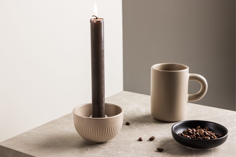 Posh Ljusstake 9x6 cm - Beige - Inredning - Ljus & dofter - Ljusstake & ljuslykta - Kandelaber & bordsljusstake