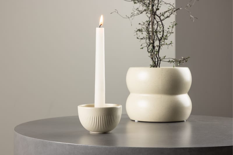 Posh Ljusstake 9x6 cm - Beige - Inredning - Ljus & dofter - Ljusstake & ljuslykta - Kandelaber & bordsljusstake