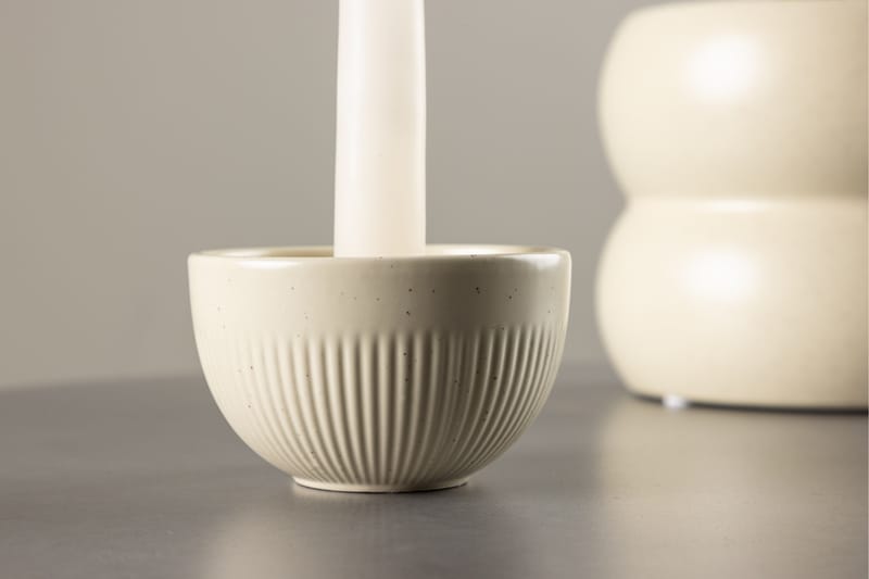 Posh Ljusstake 9x6 cm - Beige - Inredning - Ljus & dofter - Ljusstake & ljuslykta - Kandelaber & bordsljusstake