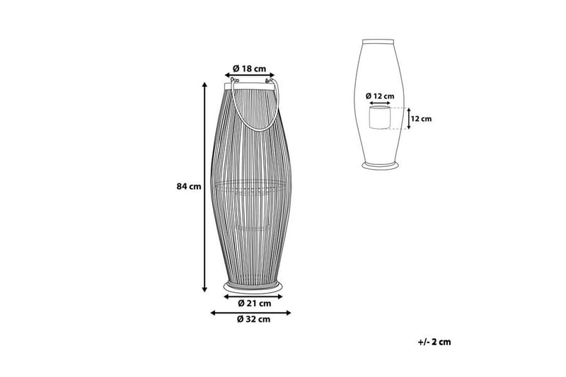 Tahiti Lykta 32 cm - Trä/Natur - Ljusstake & ljuslykta - Dekoration & inredningsdetaljer