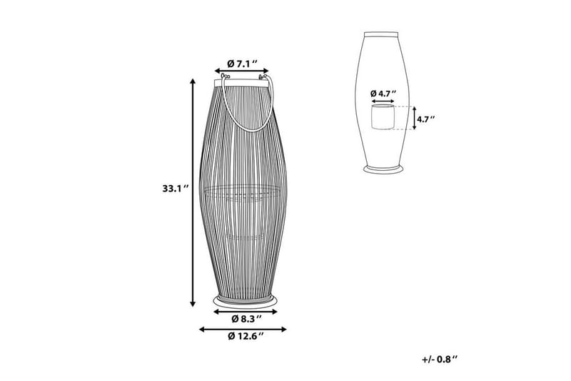 Tahiti Lykta 32 cm - Trä/Natur - Inredning - Ljus & dofter - Ljusstake & ljuslykta