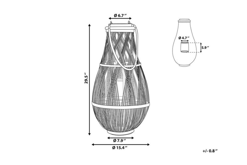 Tonga Lykta 39 cm - Svart - Ljusstake & ljuslykta - Dekoration & inredningsdetaljer