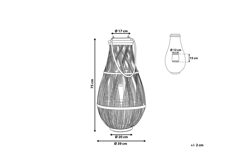 Tonga Lykta 39 cm - Svart - Ljusstake & ljuslykta - Dekoration & inredningsdetaljer