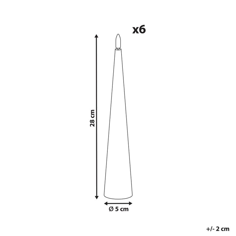 LED-ljus Aurum Set med 6 - Röd - Inredning - Ljus & dofter - Stearinljus - Kronljus & antikljus