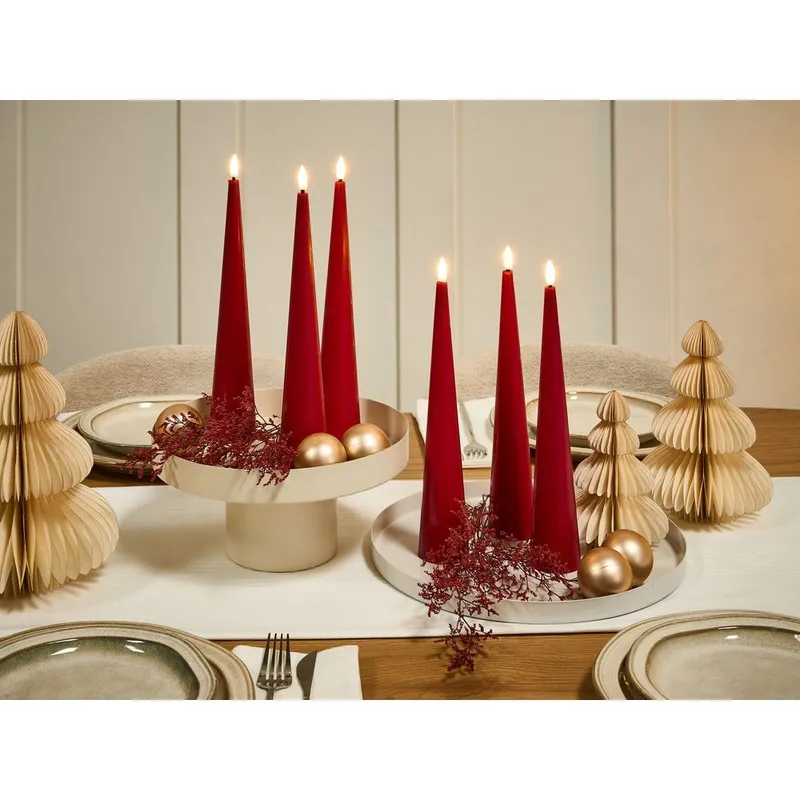 LED-ljus Aurum Set med 6 - Röd - Inredning - Julpynt & helgdekoration - Julpynt & juldekoration - Julljus