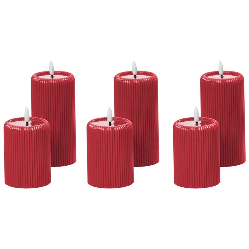 LED-ljus Noisette Set med 6 - Röd - Inredning - Julpynt & helgdekoration - Julpynt & juldekoration - Julljus