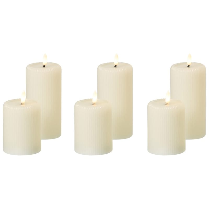 LED-ljus Noisette Set med 6 - Vit - Inredning - Ljus & dofter - Stearinljus - Kronljus & antikljus