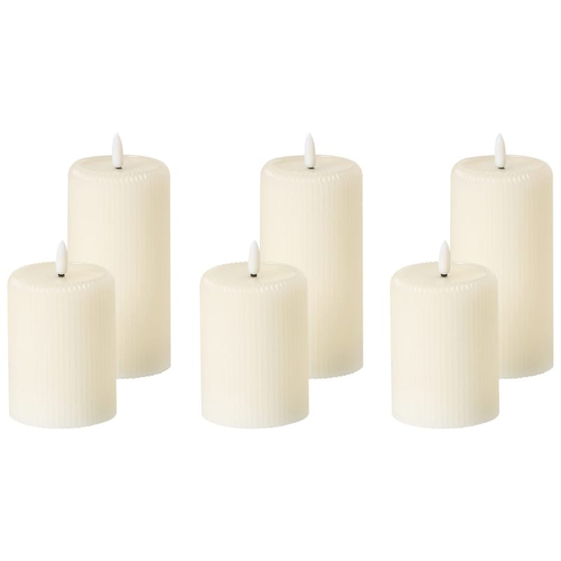 LED-ljus Noisette Set med 6 - Vit - Inredning - Ljus & dofter - Stearinljus - Kronljus & antikljus