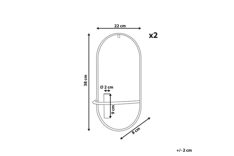 Väggljusstakar Caviana set om 2 Svart - Svart - Inredning - Ljus & dofter - Ljusstake & ljuslykta