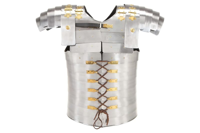 Romersk bröst- och ryggharnesk LARP silver stål - Dekoration & inredningsdetaljer