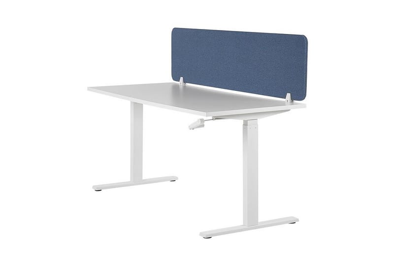 Avskärmning för skrivbord 160 x 40 cm blå WALLY - Blå - Bordstillbehör - Avskärmning skrivbord - Rumsavdelare