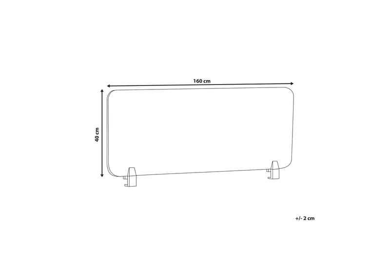 Avskärmning för skrivbord 160x40 cm grå WALLY - Grå - Bordstillbehör - Avskärmning skrivbord - Rumsavdelare