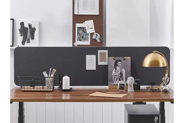 Avskärmning för skrivbord 160x40 cm grå WALLY - Grå - Inredning - Rumsavdelare - Avskärmning skrivbord
