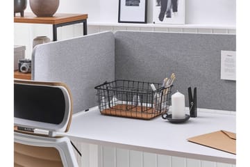 Avskärmning för skrivbord 160x40 cm grå WALLY - Grå - Inredning - Rumsavdelare - Avskärmning skrivbord