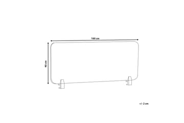 Avskärmning för skrivbord 160x40 cm grå WALLY - Grå - Inredning - Rumsavdelare - Avskärmning skrivbord