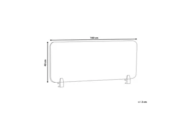 Avskärmning för skrivbord 160x40 cm grå WALLY - Grå - Inredning - Rumsavdelare - Avskärmning skrivbord