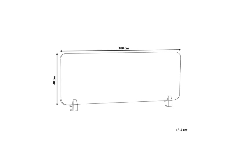 Avskärmning för skrivbord 180x40 cm grå WALLY - Grå - Bordstillbehör - Avskärmning skrivbord - Rumsavdelare