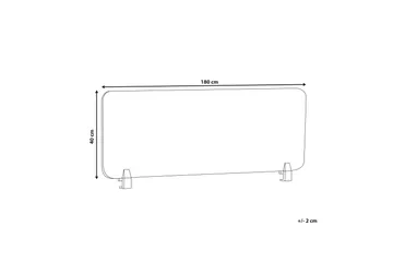 Avskärmning för skrivbord 180x40 cm grå WALLY - Grå - Inredning - Rumsavdelare - Avskärmning skrivbord