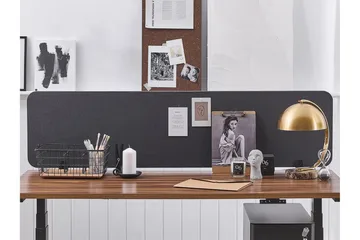 Avskärmning för skrivbord 180x40 cm grå WALLY - Grå - Inredning - Rumsavdelare - Avskärmning skrivbord