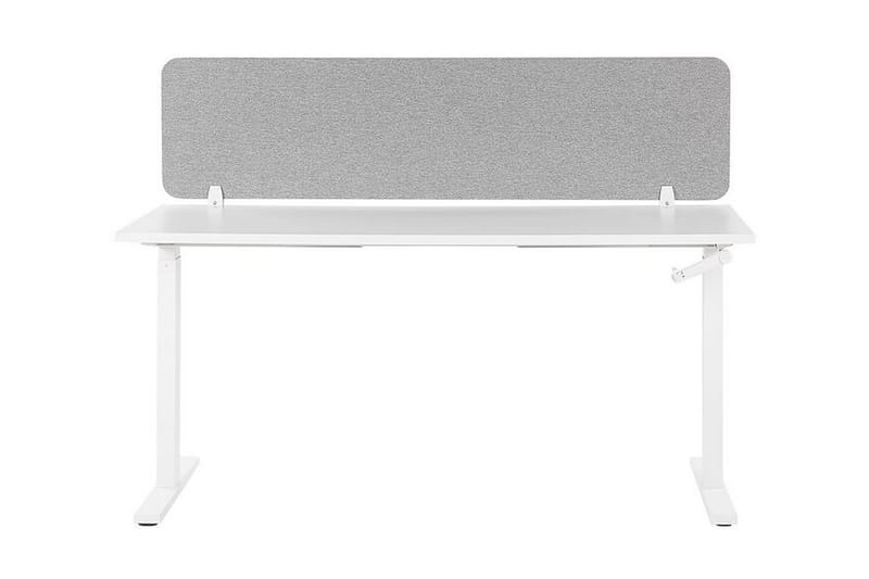 Avskärmning för skrivbord 180x40 cm grå WALLY - Vit - Inredning - Rumsavdelare - Avskärmning skrivbord