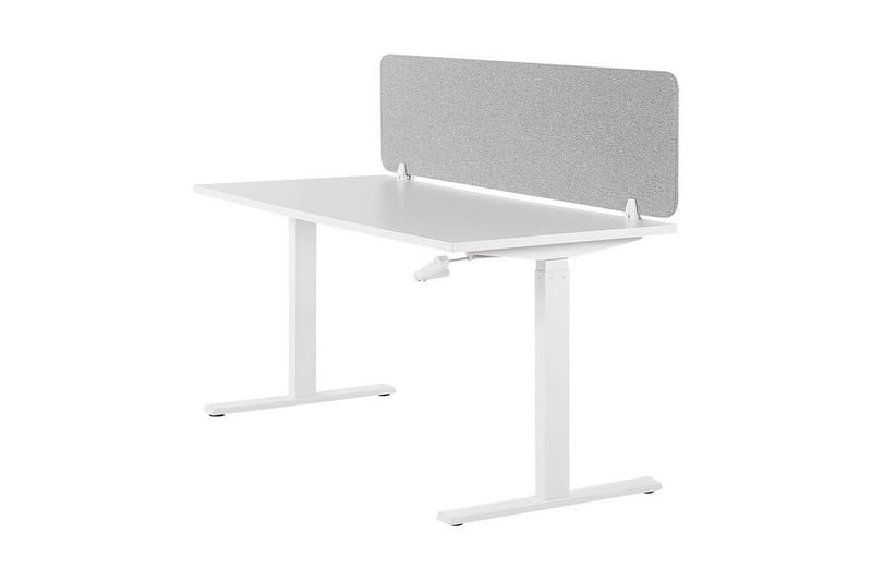 Avskärmning för skrivbord 180x40 cm grå WALLY - Vit - Inredning - Rumsavdelare - Avskärmning skrivbord