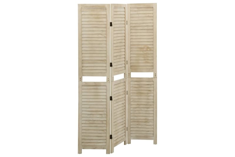 beBasic Rumsavdelare 3 paneler 105x165 cm massivt trä <strong>paulownia</strong> - Brown - Inredning - Rumsavdelare - Vikskärm