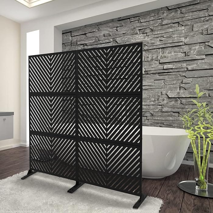 Insynsskydd | Inredningsskärm | 120x184 | Svart - Inredning - Rumsavdelare - Skärmvägg