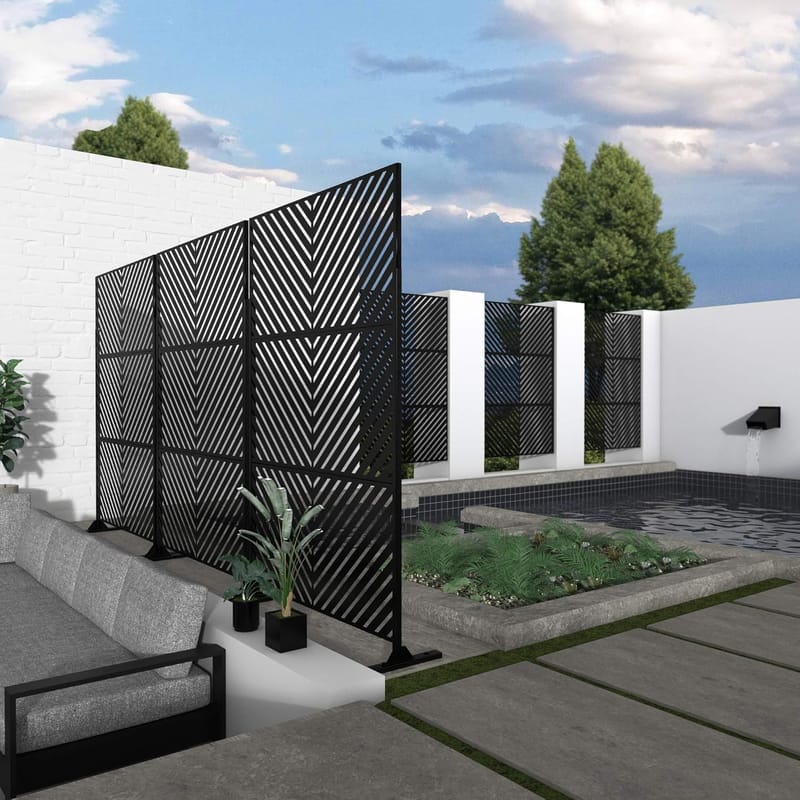 Insynsskydd | Inredningsskärm | 120x184 | Svart - Inredning - Rumsavdelare - Skärmvägg