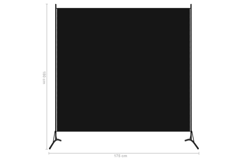 Rumsavdelare 1 panel svart 175x180 cm - Svart - Inredning - Rumsavdelare - Skärmvägg