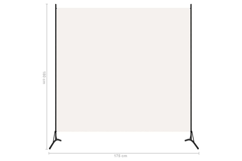 Rumsavdelare 1 panel gräddvit 175x180 cm - Vit - Inredning - Rumsavdelare - Skärmvägg