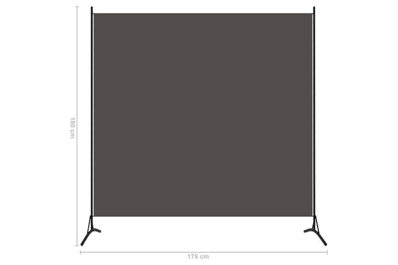 Rumsavdelare 1 panel antracit 175x180 cm - Grå - Inredning - Rumsavdelare - Skärmvägg