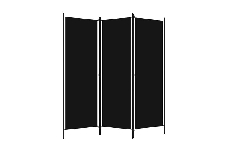 Rumsavdelare 3 paneler svart 150x180 cm