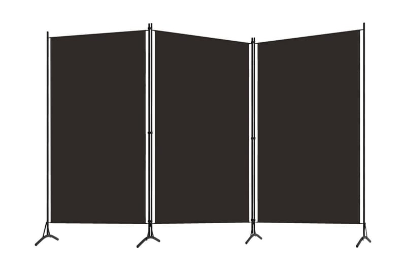 Rumsavdelare 3 paneler brun 260x180 cm - Brun - Skärmvägg - Rumsavdelare