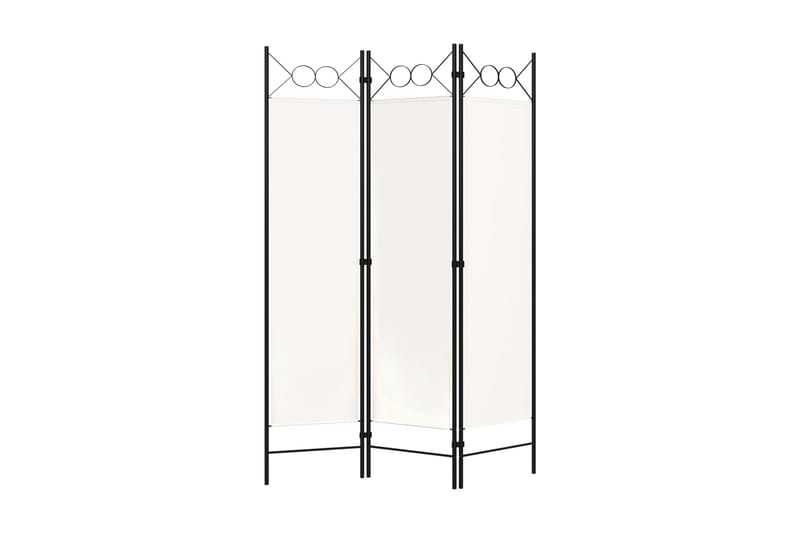 Rumsavdelare 3 paneler gräddvit 120x180 cm - Vit - Inredning - Rumsavdelare - Skärmvägg