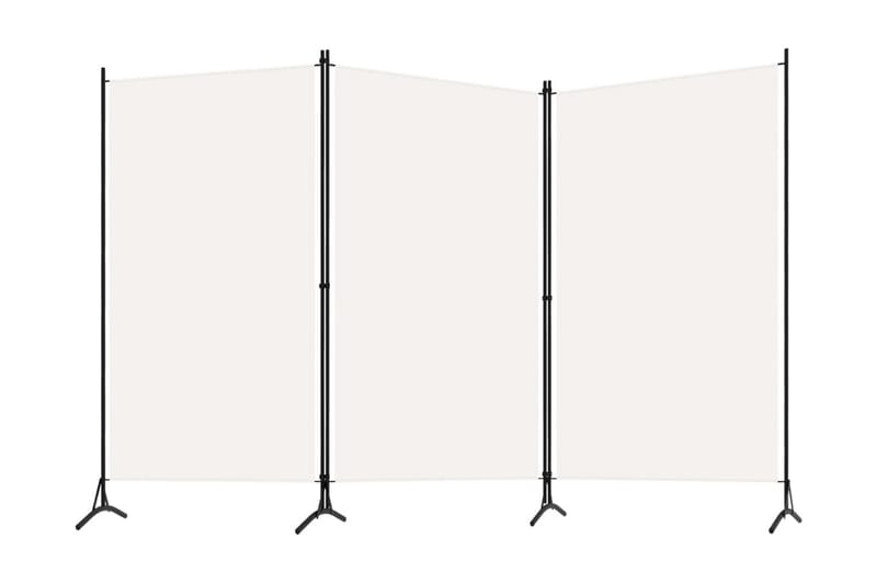 Rumsavdelare 3 paneler gräddvit 260x180 cm - Vit - Inredning - Rumsavdelare - Skärmvägg