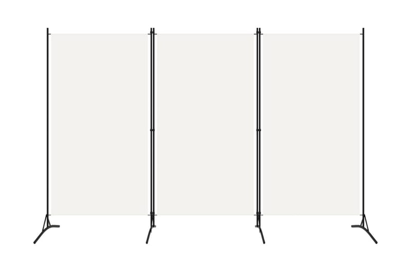 Rumsavdelare 3 paneler gräddvit 260x180 cm - Vit - Inredning - Rumsavdelare - Skärmvägg