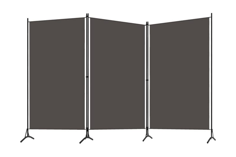 Rumsavdelare 3 paneler antracit 260x180 cm - Grå - Inredning - Rumsavdelare - Skärmvägg