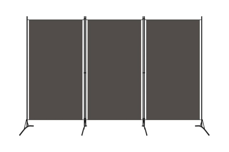 Rumsavdelare 3 paneler antracit 260x180 cm - Grå - Skärmvägg - Rumsavdelare