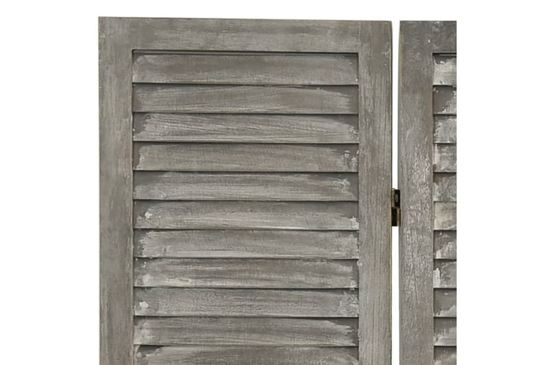 Rumsavdelare 3 paneler grå 106,5x166 cm massivt trä - Grå - Inredning - Rumsavdelare - Skärmvägg