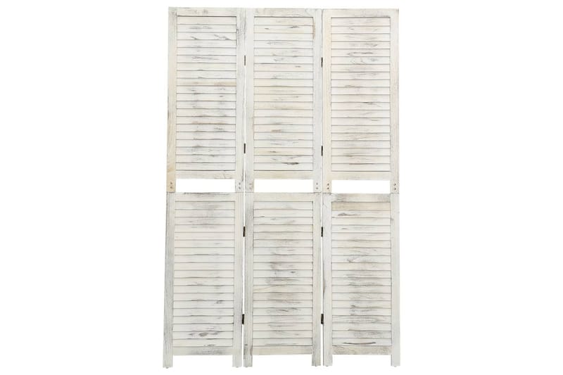 Rumsavdelare 3 paneler antikvit 105x165 cm trä - Vit - Inredning - Rumsavdelare - Skärmvägg