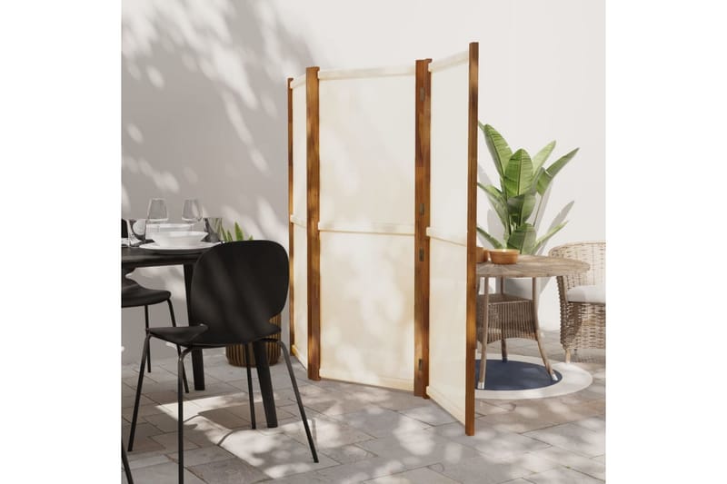 Rumsavdelare 3 paneler gräddvit 210x180 cm - Kräm - Inredning - Rumsavdelare - Skärmvägg