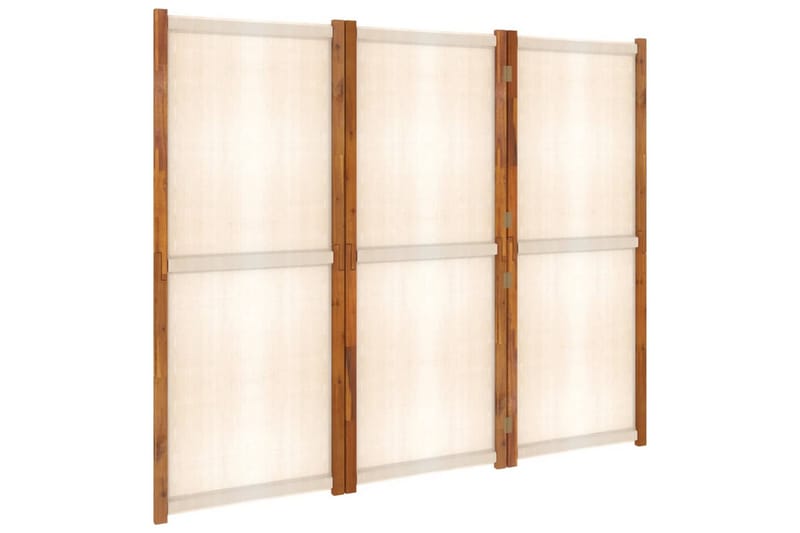 Rumsavdelare 3 paneler gräddvit 210x180 cm - Kräm - Inredning - Rumsavdelare - Skärmvägg