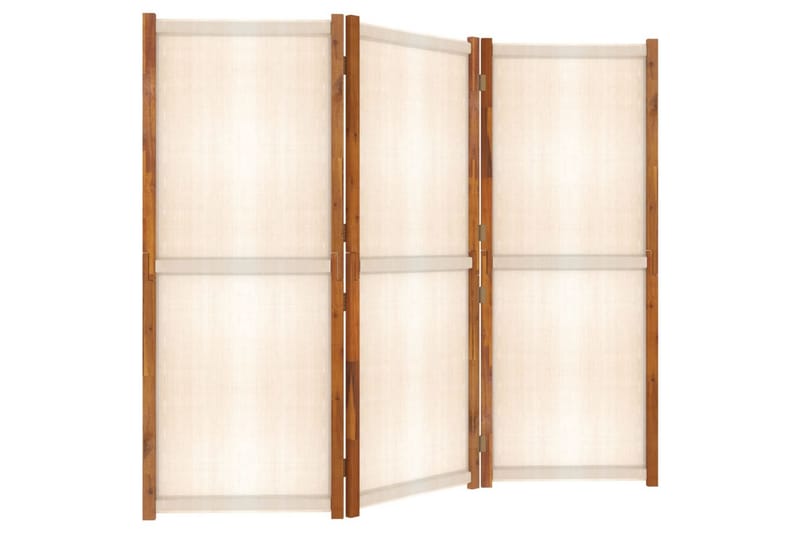 Rumsavdelare 3 paneler gräddvit 210x180 cm - Kräm - Skärmvägg - Rumsavdelare