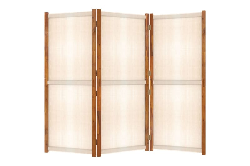 Rumsavdelare 3 paneler gräddvit 210x180 cm - Kräm - Skärmvägg - Rumsavdelare