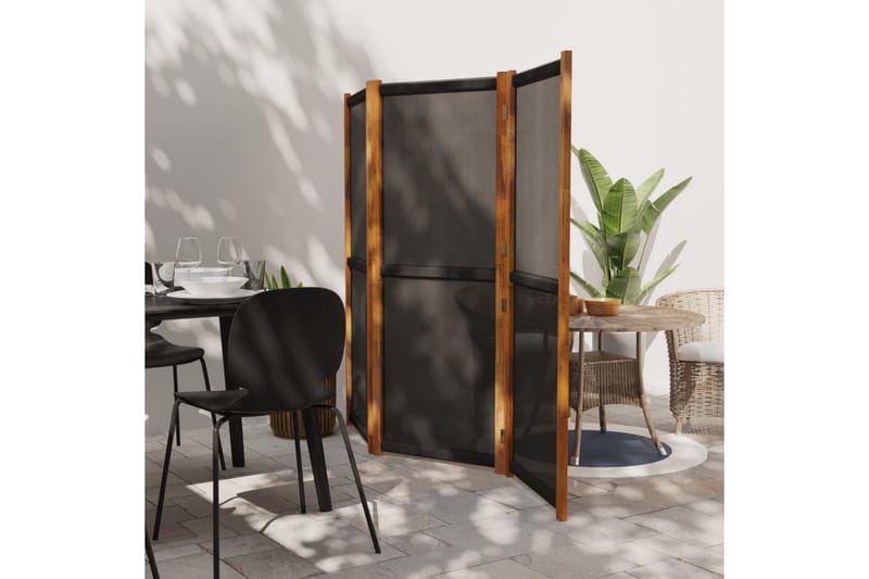 Rumsavdelare 3 paneler svart 210x180 cm - Svart - Inredning - Rumsavdelare - Skärmvägg