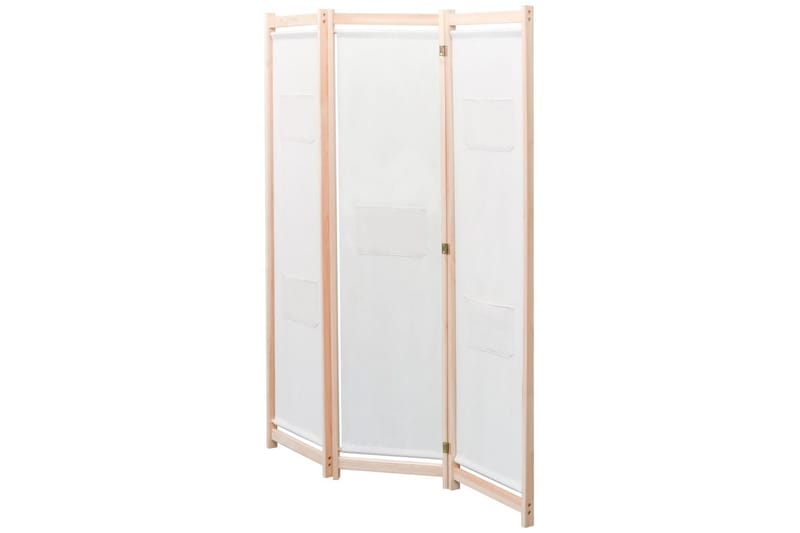 Rumsavdelare 3 paneler gräddvit 120x170x4 cm tyg - Vit - Inredning - Rumsavdelare - Skärmvägg