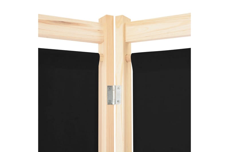 Rumsavdelare 3 paneler 120x170x4 cm svart tyg - Svart - Inredning - Rumsavdelare - Skärmvägg